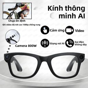 Kính Thông Minh AI Với Camera HD 800W Quay Video 1080P Chống Rung Điều Khiển Cảm Ứng Tính Năng Gọi Không Dây Dành Cho Thực Tế Hỗn Hợp