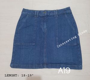 Branded Overruns Zara Denim Mini Skirt (size 25"- 35")