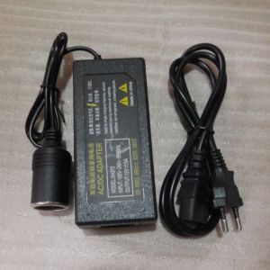 Adaptor Power DC 12 Volt Lighter Converter Konverter AC 220V to DC 12V Lighter Socket Power Mobil Kulkas EU 5A 8A 10 Ampere