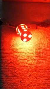 Bola Lampu Rem LED Cucuk 12V K2 T20 AOSZX Bola Stop Soket Cucuk 18 mata Kedip Blitz Diam (per SET)