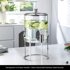 CRISTALGLASS | Aesthetic Glass Beverage Dispenser with Faucet