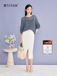 YINER | Autumn New Fashion Crew Neck Hollow Textured Knitwear