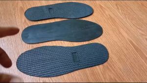 Sol Potong Outsole Sepatu Sandal Alas Bawah Sole Sepatu Karet Mentah Rubber ARF 324 Hitam