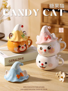 Cốc Cà Phê Gốm Hoạt Hình Mũ Ma Thuật Cho Sinh Nhật Học Sinh Cốc Đựng Sữa Cốc Đựng Cà Phê Gốm Sứ Thiết Kế Hình Mèo