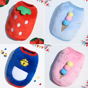 áo lông - áo ấm  - áo thu đông lông cừu mịn mùa Thu Đông dành cho chó mèo - T3 PETS SHOP