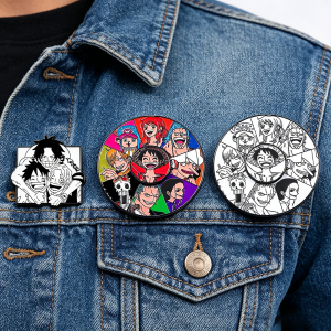 Bandai | Rotatable Straw Hat Crew Anime Enamel Pins Lapel Brooch Badge for Denim Backpack Collectible Jewelry Gift for Fans