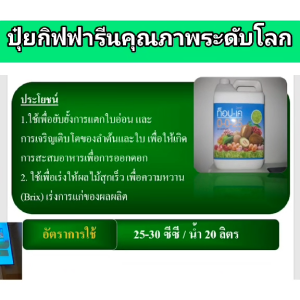 ปุ๋ย ปุ๋ยกิฟฟารีน ปุ๋ยทางใบ ปุ๋ยน้ำ ฮอร์โมนทางใบ ปุ๋ยเกล็ด giffarine ท็อปเคโพแทสเซียม K สูตร 0-0-25 ละลายน้ำง่าย ไม่อุดตันหัวฉีด เพิ่มผลผลิตไว ของแท้ ใช้ง่าย ฉีดพ่นได้ทันที สารอาหารครบ