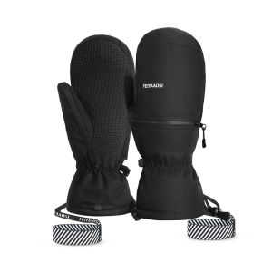 FEIYAAOSI | Insulated Wrist-Protection Single Board Ski Gloves Half-Removable