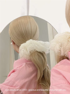 Cccrui French Three-Dimensional Rose Mesh Big Head Flower Mona Influencer Picks Princess Style Elegant Headwear Hair Ring