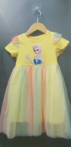 HÀNG MỚI VỀ Đầm bé gái chất thun phối lưới cầu vòng Elsa cực dễ thương váy ngựa Elsa cho bé gái full size 10- 26kg váy cho bé gái hoạt tiết Elsa