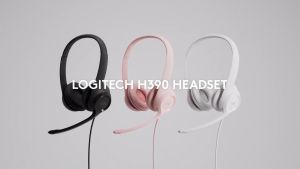 Logitech H390 Wired Headset for PC/Laptop Stereo Headphones with Noise Cancelling Microphone USB-A In-Line Controls Works with Chromebook