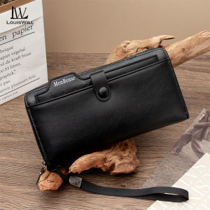 LouisWill Mens Long Wallet Soft PU Long Wallet Multi-Functional Wallet Large Capacity Purse Multi-Card Position ID Credit Cards Holders Coin Pouch PU Leather Coin Bag Business Wallets