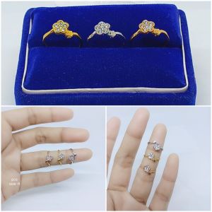 CINCIN ANAK MP LOVE &BUNGA / CINCIN PERAK ASLI SILVER 925 LAPIS EMAS/ CINCIN FASHION WANITA TERBARU