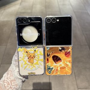 เคสโทรศัพท์มือถือ MagSafe ดูดซับไฟฟ้าดินสอ ปกป้องจอพับได้ ดีไซน์การ์ตูนน่ารัก ป้องกันการตกหล่น สำหรับ Samsung ZFlip7 FE ZFlip6/5 ZFlip4/3 W24/W25Flip
