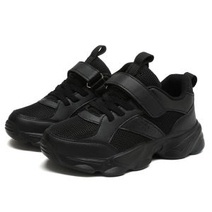 Summer Children Sneaker Boys Casual Shoes Black Breathable Student Running Shoes Fashion Kids Girls Outdoor Sport Tennis