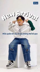 Quần Jean Bé Trai 8-38Kg (2-9 Tuổi) BL HALO Quần Dài Bé Trai Vải Bò Mềm Dáng Suông Ống Rộng Phong Cách Thời Trang QJB13