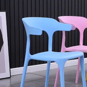 MACCHITO Horn Chair Armchair Backrest Dining Chair Thickened Plastic Chair Simple Casual Nordic Style Chair