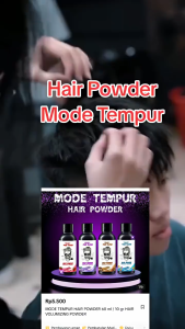 Mode Tempur Hair Powder: Hair Volumizing Powder Viral Penebal Rambut