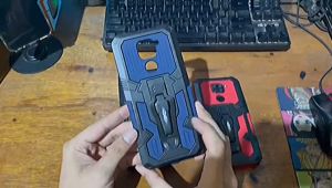 Case HP Untuk  XIAOMI REDMI 9A Soft Case Belt Clip Case Armor Kick Standing Hard Case I Crystal