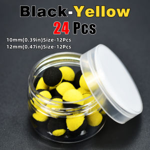 Topranc European Carp Bait Fishing Foam Ball Buoyancy Lure Two Tone Round Shape Fishing Lures Fishing Beads EVA Material