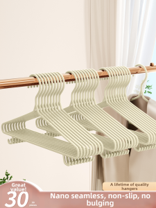 SIVASS | Anti-Slip Non-Shoulder Indent Clothes Hanger Large and Thick With Hooks