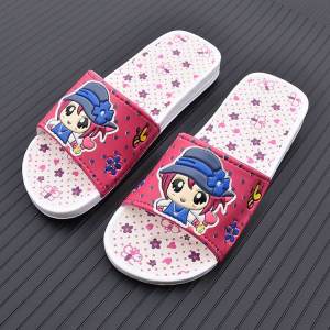 Indoor Home Slippers Womens Anti-Slip Cartoon Cute Bath Shower Flat Heel Sweet Style Plastic Slip-On Slippers for Youth And Middle-Aged