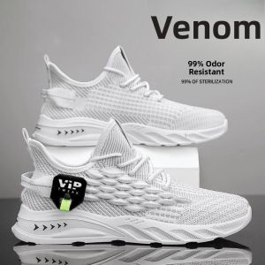 Mens Breathable Anti-Odor Running Shoes Spring 2025 Thin Mesh Soft Bottom Anti-Slip Versatile Black Casual Fashion Sneakers