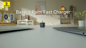 Bộ sạc nhanh nhỏ gọn 2 cổng Baseus Palm U + C 30W