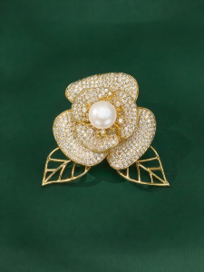 Jay | Golden Flower Luxury Brooch