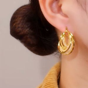 U-shaped Stud Earrings for Women Hollow Fashion Elegant Earrings