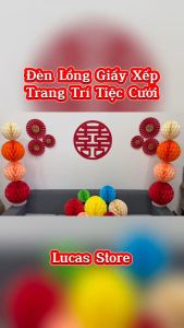 Đèn Lồng Tổ Ong Đèn Lồng Giấy Xếp Trang Trí Tiệc Cưới Lễ Tết Trung Thu Chụp Ảnh Studio