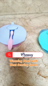 Momeasy Weaning Bowl & Heat Sensing Spoon for 6+ Months Feeding Bowl for Baby Kids Toddler BPA-Free