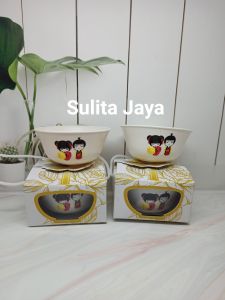 isi 50 pcs - souvenir pernikahan mangkok weding kemasan box motif warna free kartu ucapan terima kasih