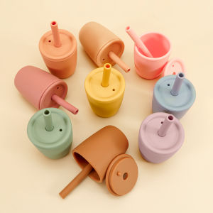 Sippy Cup For Baby BPA Free Toddlers Learning Drinkware Children Soft Straw Cups Tableware For Kids Child Bottle Baby Stuff