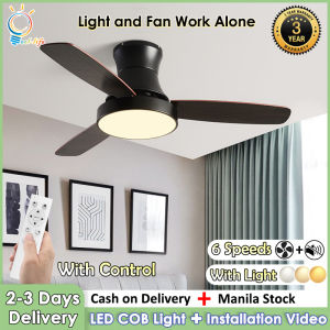 Ceiling Fan Light 42/48/52Inch Remote Control 3 Colors Light 6 Speeds Wooden Chandelier For Kitchen Living Room Bedroom