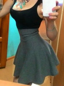 Korean Style Knitted Elastic Waist Short Skirt Street Fashion High Waist Pleated A-Line Mini Skirt for Young Women