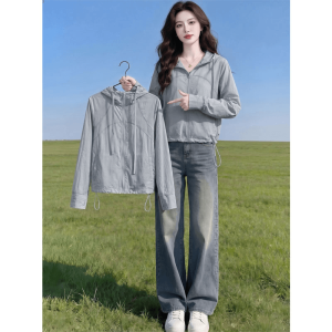 Shalldoer | Áo Khoác Mỏng Chống Nắng Có Mũ Đỏ