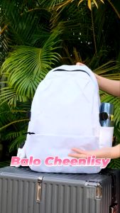 Balo đi học chống nước vải dù họa tiết kẻ caro hàn quốc+Móc khoá phi hàn Túi khóa kéo ẩn bên trong cho sức chứa lớn