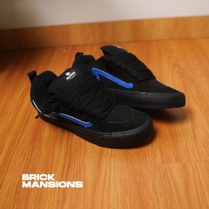 Brick Mansions - Biggie Black Blue Sepatu Sneakers Casual Pria Wanita