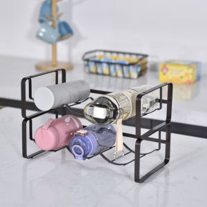 Stackable Water Bottle Organizer for Cabinet Water Bottle Holder Stackable Water Bottle Storage Rack