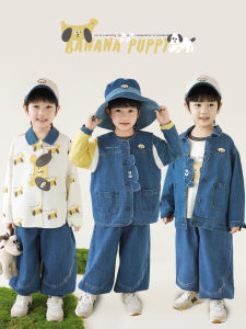 Áo Thun Tay Dài in Họa Tiết Hoạt Hình Không Tay Áo Vest Trẻ Em Mùa Thu Mới Áo Thun Trẻ Em Trang Phục Trẻ Em