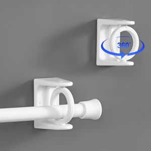 Japanese Style Multi-Functional Mini Storage Retractable Rod Hole-Free Curtain Clothesline Drying Rack Storage Organizer