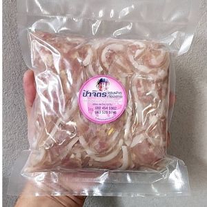 จิ้นส้มหมู เชียงราย สูตรเฉพาะของร้าน ขนาด 1000 กรัม ทำสดใหม่ทุกวัน ไม่ใส่สารกันเสีย ไม่ใส่ดินประสิว บรรจุถุงสูญญากาศอย่างดี