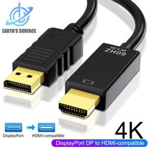 Cáp Chuyển Đổi DisplayPort Sang HDMI 1.8M 4K Uni-Directional Dành Cho Máy Tính Xách Tay Máy Tính Để Bàn Màn Hình Máy Chiếu HDTV Đầu Nối Đực-đực