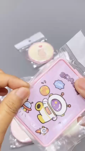 Cermin Lipat Mini Dua Sisi Model Petak & Bulat Karakter Rias Saku Warna Pastel Kaca Lipat Import PTT