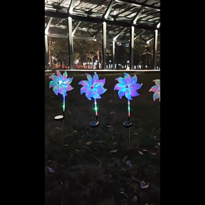 Keycool Solar Windmill Light Outdoor Waterproof Colorful LED Pinwheel Garden Stake Lamp Christmas Decoration for Yard Lawn Pathway Patio