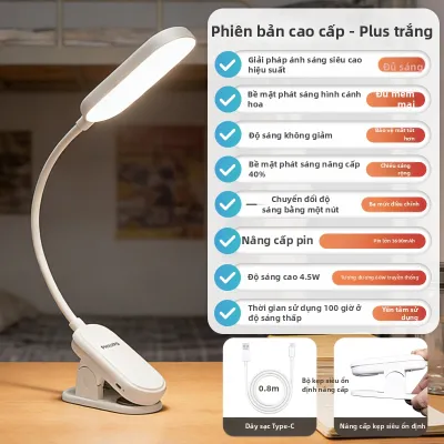 Philips | Đèn Bàn Kẹp Học Ergonomic Bảo Vệ Mắt Thời Gian Sẵn Sàng Dài