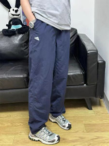 กางเกงขายาวทรงตรงสไตล์อเมริกันสำหรับผู้ชาย กางเกงขายาวทรงตรงสำหรับเล่นกีฬากลางแจ้ง ฤดูใบไม้ผลิและฤดูใบไม้ร่วง แห้งเร็ว กางเกงขายาวสำหรับปีนเขา