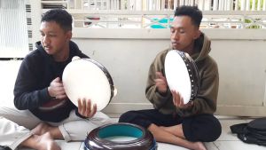 Rebana Hadroh Kayu Mangga Satu Set Bas Banjari Murah