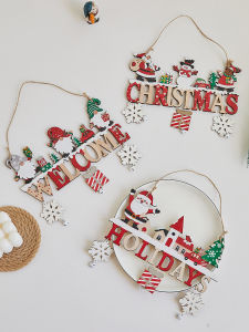 Sáng Tạo Bằng Gỗ Giáng Sinh Bảng Chữ Cái Bảng Trang Trí Cửa Sổ Màn Hình Treo Tường Cây Giáng Sinh Treo Đồ Trang Trí